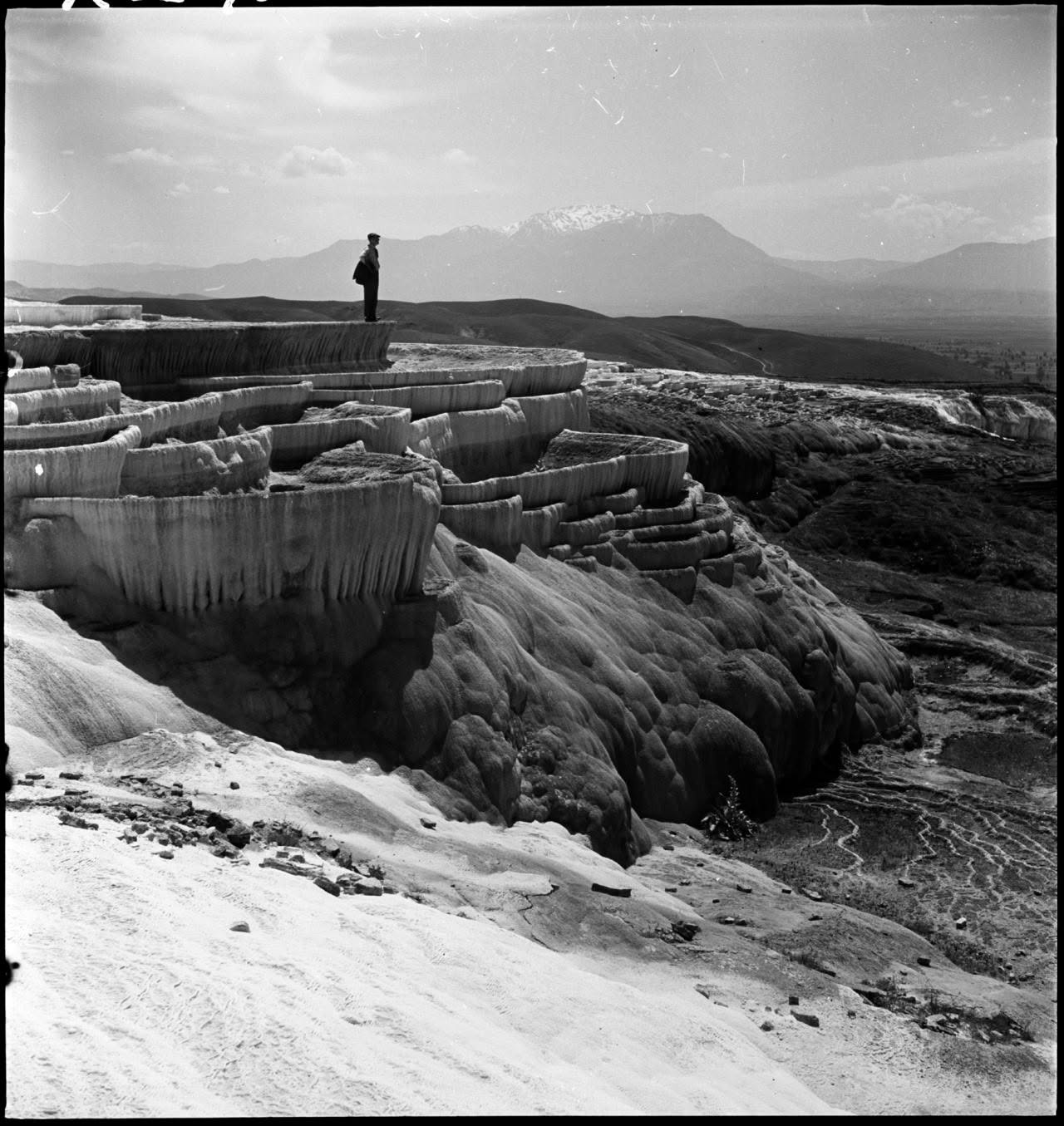 Eski Denizli arşivindeki tarihî Pamukkale fotoğrafı